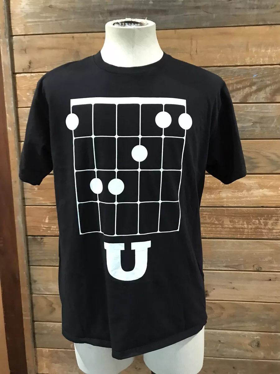 Funny FU- Guitar F chord T-shirt New Men's Large Fender Gibson