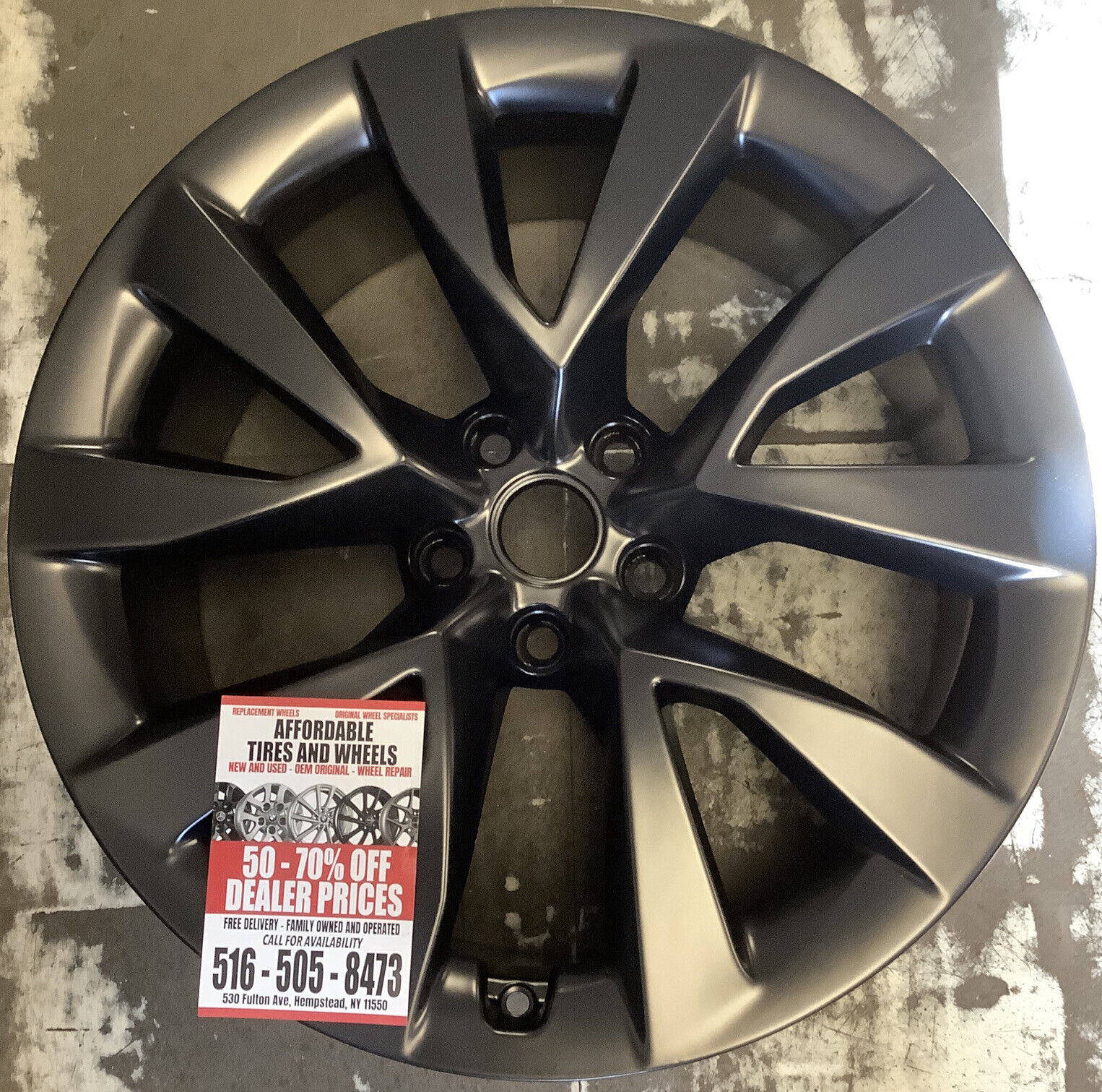 Tesla Model X 2022 95318 aluminum OEM wheel rim 20 x 9 Front Matte Black