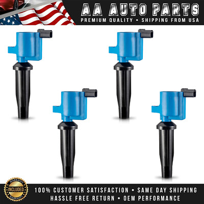 Set of 4 Performance Ignition Coil Pack for 2010-2020 Ford Fusion 2.5L l4 FD505