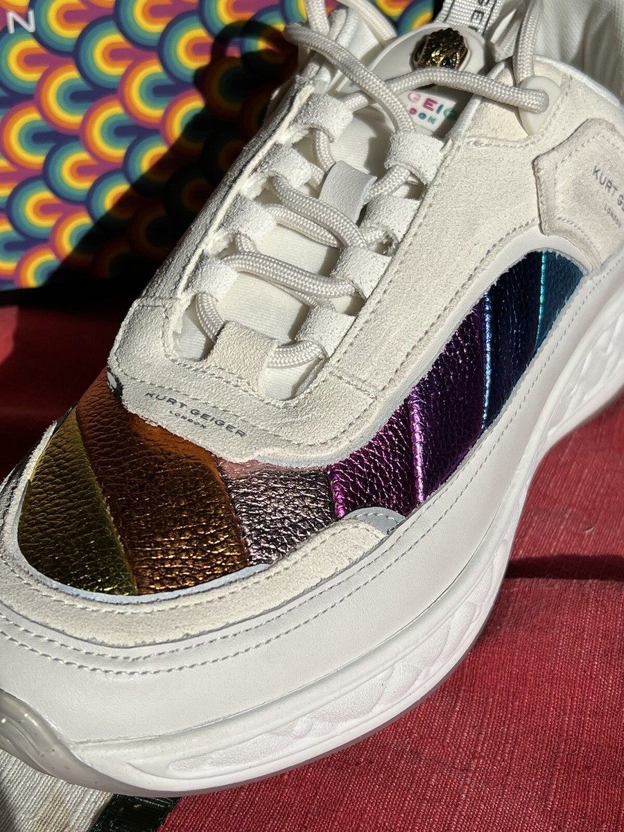 KG ケーンガーデン ステューケンソン　フィッシュ Kurt Geiger London Kensington Metallic Rainbow Platform