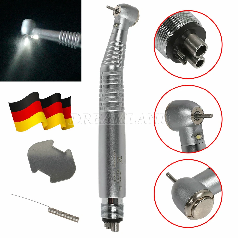 Dentista Turbina Fiber Optic Handpiece LED E-generator High Speed For KaV 4Hole