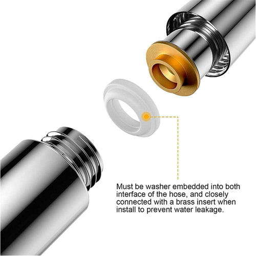 Shower Hose 1M / 1.5M / 2M / 3M / 4M / 5M Stainless Steel Extra Long Shower Head - Picture 6 of 7