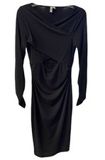 ASOS Dress Womens sz 8 Cut Out Middle Bodycon Ruched Sexy Whimsigoth Stretch Y2k