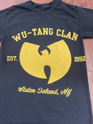 Wu-Tang Clan Staten Island New York Est. 92 Authentic Cotton T