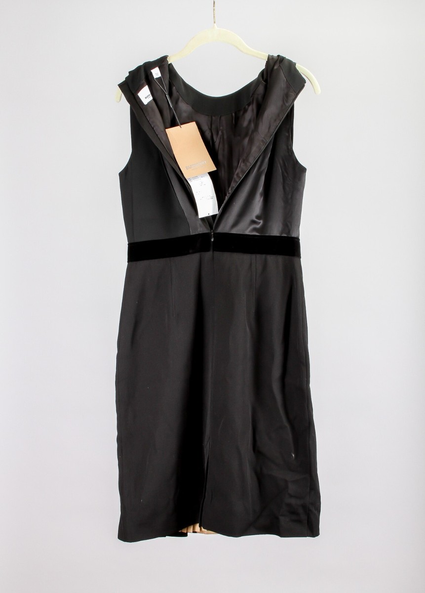 Burberry★Black Sleeveless Dress Buttoned Pleated Front s-l1200.jpg
