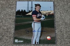 JOE CHARBONEAU AUTOGRAPHED INDIANS 8X10 PHOTO