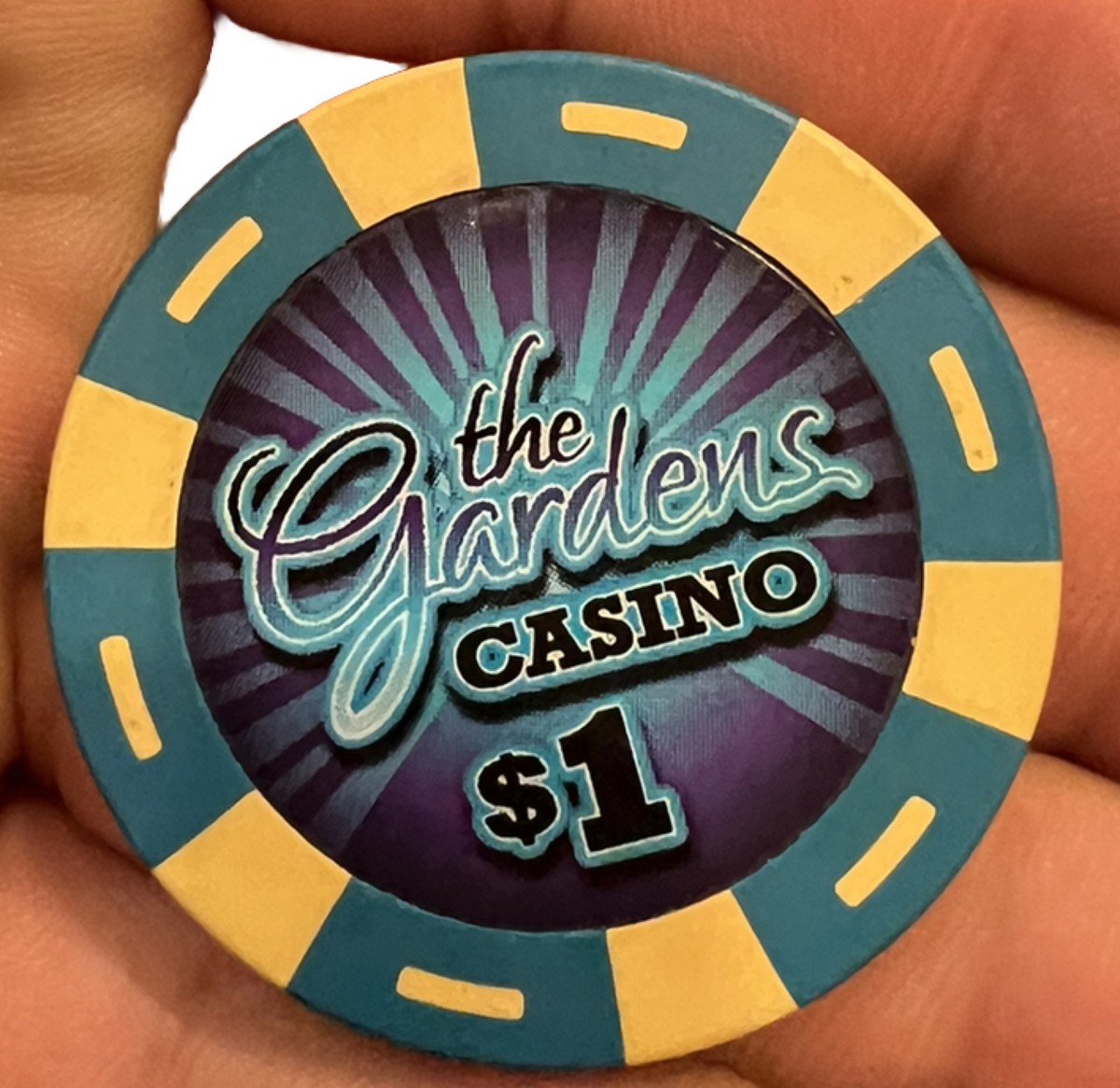 $1 The Gardens Casino Chip Hawaiian Gardens California Poker Chip