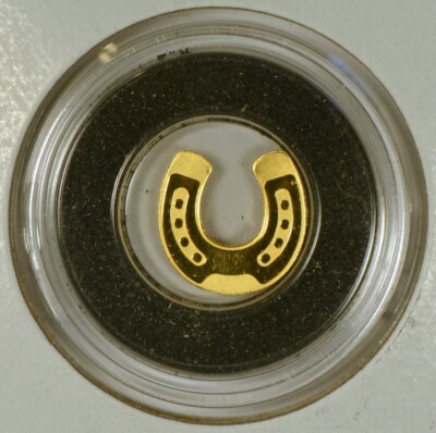 2016 Palau Half Gram Gold Coin in Lucky Horseshoe Shape, .9999 Pure Gold