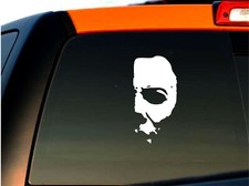 Michael Myers Decal Sticker Window Truck Car Halloween Vinyl White 6" x 3"