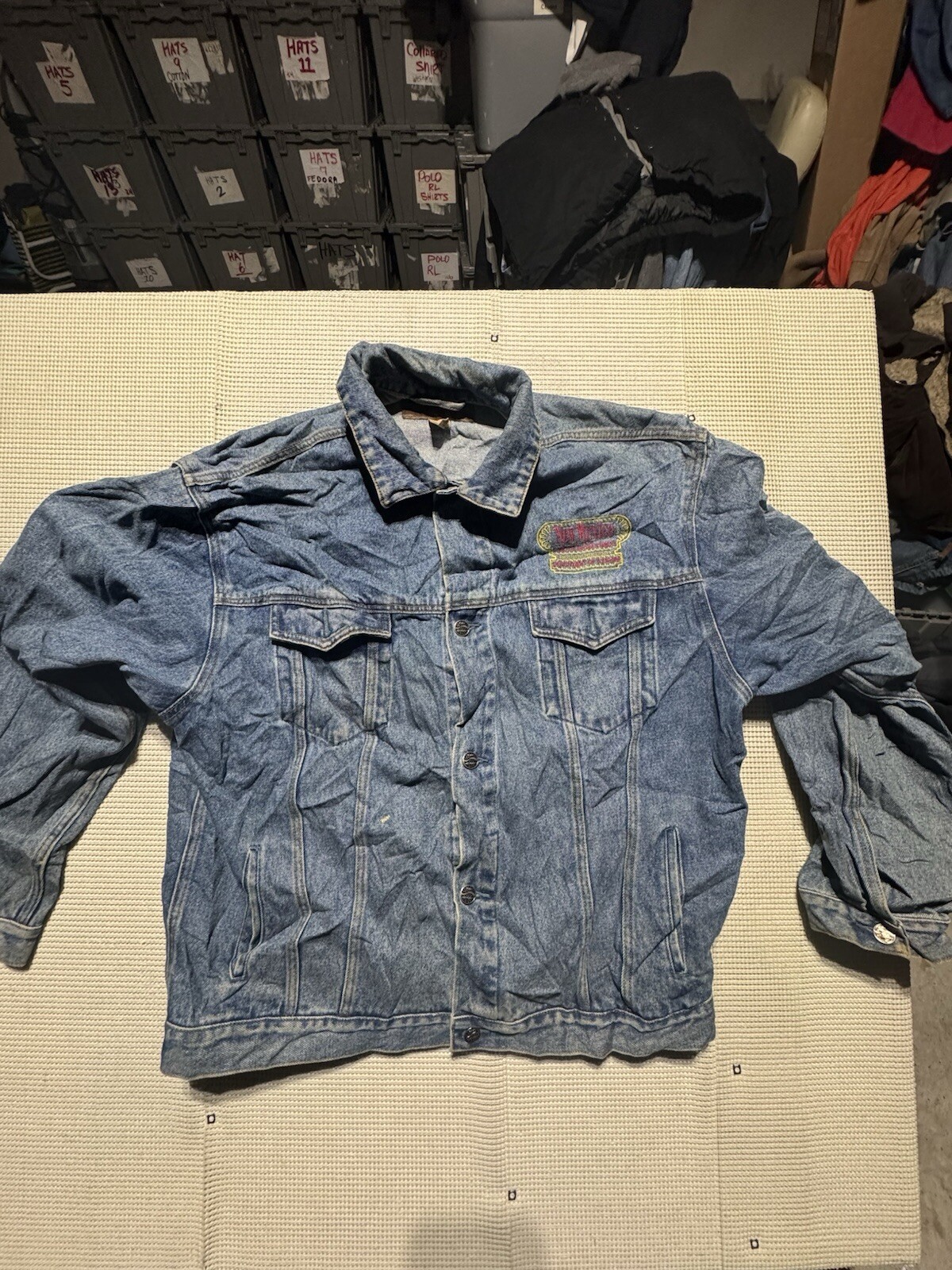 Vintage New Mexico enchantment USA denim jacket size large Made In Hong Kong