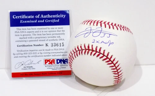 FRANK THOMAS HOF "35" Signed Inscribed "2x MVP" Auto MLB Baseball PSA 💎 COA