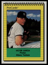 1991 ProCards Victor Garcia Albany-Colonie Yankees
