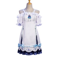 Games Anime Genshin Impact Clervie Party Dress Cosplay Costume Halloween Outfit