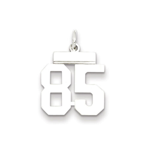 Sterling Silver, Athletic Collection Medium Polished Number 85 Pendant - Picture 1 of 3