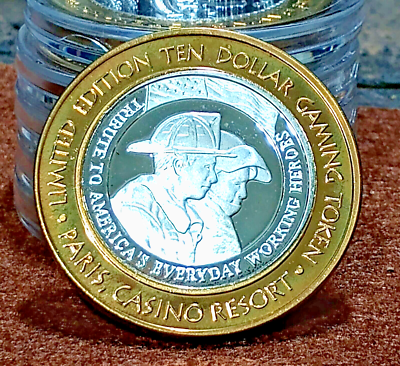 新品未開封 レアデック USPC Panama Casino LIMITED EDITION LAS VEGAS $10 PARIS CASINO TOKEN 999 SILVER