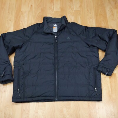 Nike ACG Down Jacket Mens 2XL Extra Large Black Puffer Goose Down 