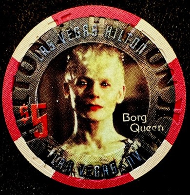 2005 Las Vegas Hilton $5 Star Trek  Borg Queen  Casino Chip-Uncirculated