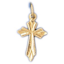 Cross Charm Pendant 14k Gold