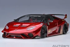 79126  LIBERTY WALK LB SILHOUETTE WORKS HURACAN GT RED 118 Scale By AUTO G2U