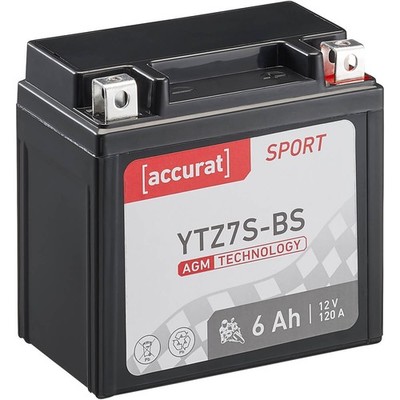 Motorradbatterie YTZ7S AGM 12V 6Ah Roller Batterie Motorrad Moped Mofa YTZ7-S