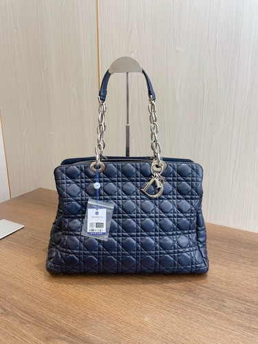 Dior Lady Dior 7-Grid Genuine Leather Top Handle Shoulder Bag Duty Paid