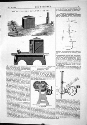 Alte Aird akustische Eisenbahn Signale Rohrbohrmaschine 1876 Äbte Ripton viktorianisch