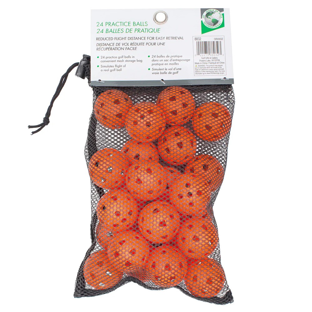 NEW JEF World of Golf 24 Air-Flo Practice Balls - Orange 2490₽