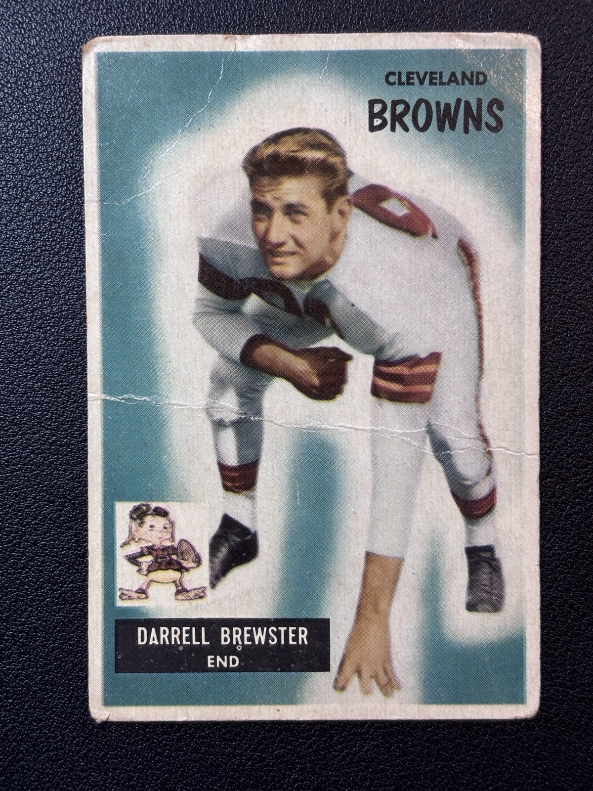 Darrell Brewster #93 Football Cards 1955 Bowman trading card — raw and PSA graded price guide