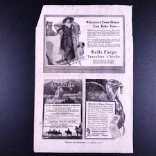 1917 General Electric Co. Wells Fargo & More Vintage Print Ad - Original Page