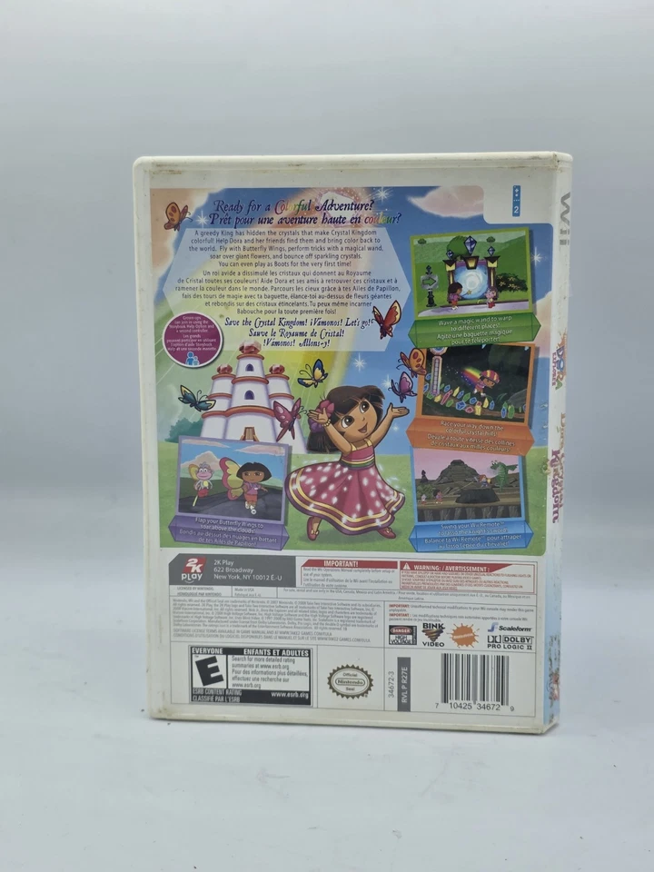 Dora the Explorer: Dora Saves the Crystal Kingdom Nintendo Wii 2009 No Manual - Image 2 of 3