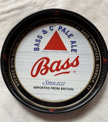 Vtg, 2003 Bass Beer 13  Tin Serving Tray Bass & Co Pale Ale Man Cave Barware