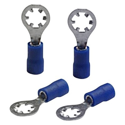 Install Bay BVSRT8 #8 16/14 Gauge Blue Star Ring Terminals