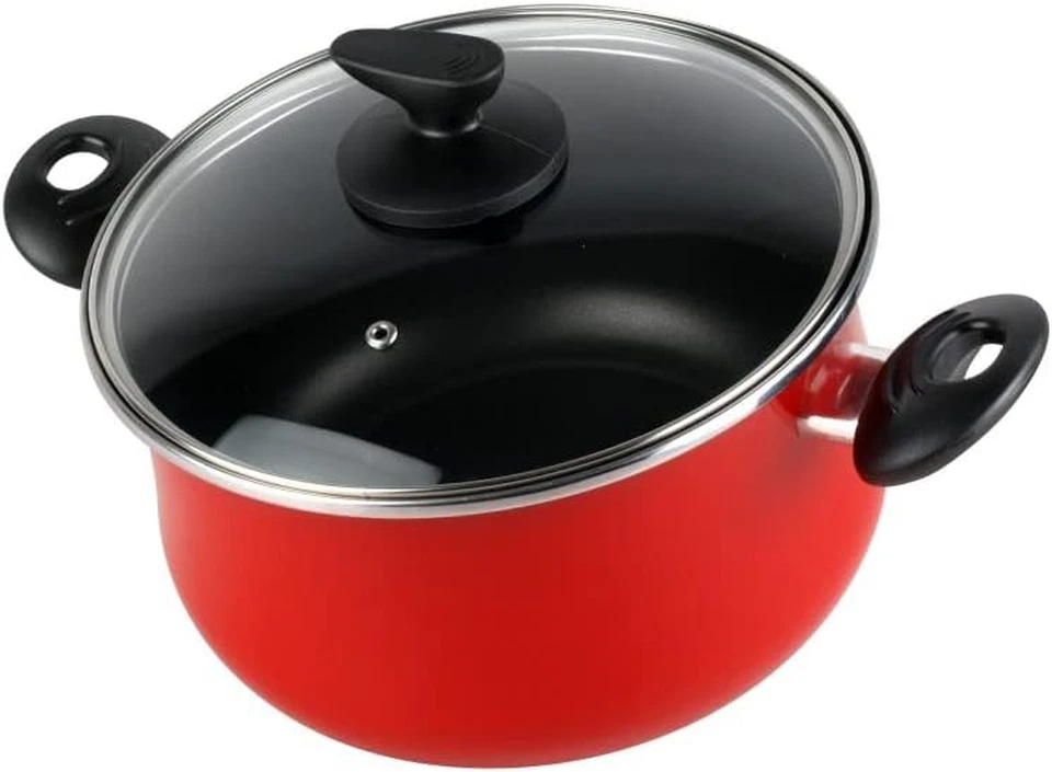 Vitrinor Megafesa Praga - Pentola Con Coperchio, Diametro 24 Cm, Color Granata - Immagine 2 di 4