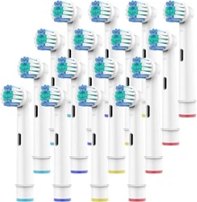 16 Replacement Toothbrush Soft Heads Refills Compatible W/ Braun Oral B Electric