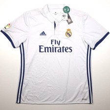 Camiseta de fútbol local Adidas Climacool del Real Madrid 2016/17 para hombre XL AV1004