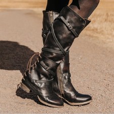 FreeBird Cassius Knee High Boots, Size 8-Buck...