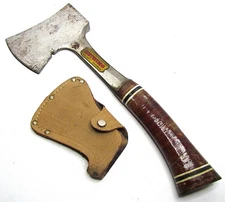 VINTAGE ESTWING A14 HATCHET AND SHEATH