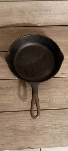 Vtg Wagner Ware Sydney -O- 1955 B 8" Cast Iron Skillet Double Pour