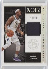 2019-20 Panini Noir Box Office Memorabilia 48/99 Myles Turner #BM-MTU 9ih