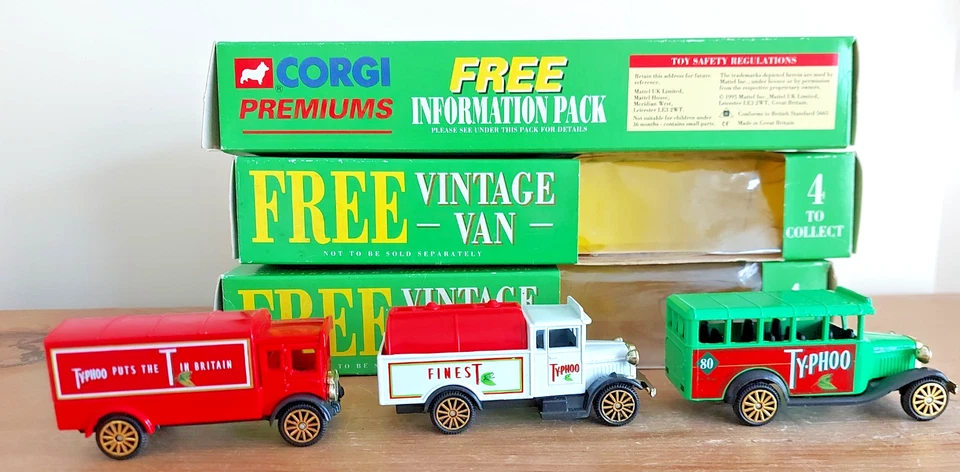 THREE Corgi Matchbox Vintage Van diecast models, in Typhoo Tea boxes. — 第 2/4 张图片
