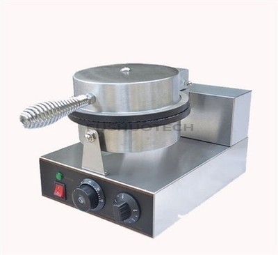 New Nonstick 220V Crepe Maker 1Pc Single Head Electric Ice Cream Cone Baker ay *