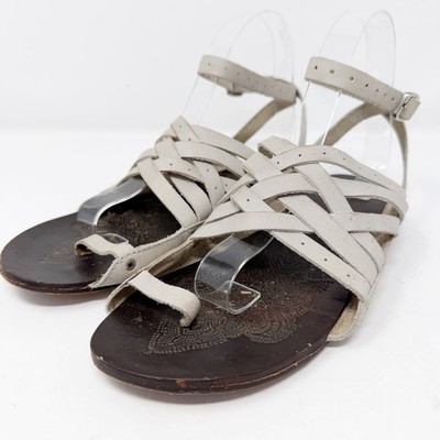 Free People Size 8 Gray Belize Strappy Sandals Criss Cross  display picture 3