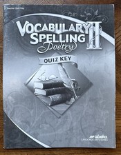 Abeka Vocabulary Spelling Poetry II Teacher Q...