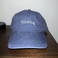 Authentic Anthropic Claude AI Thinking Denim Blue Cap Brand New W/ stickers