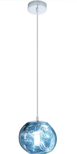 Moderne Glaskugel Pendelleuchte 7,87" mit mundgeblasenem unregelmäßigem Spiegelglas... - Bild 1 von 6