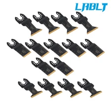 LABLT 15 PCS Titanium Universal Multitool Oscillating Saw Blades Metal Cutting