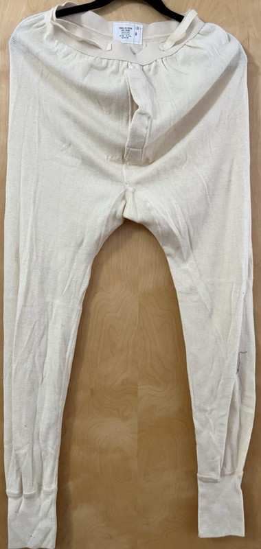 DRAWERS COLD WEATHER MEN’S NATURAL NSN# 8415009045120 SMALL 50% WOOL 50% COTTON