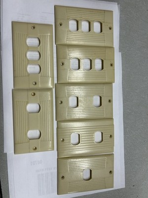 LOT OF (7) VARIOUS VINTAGE BAKELITE DESPARD WALL PLATES Ivory