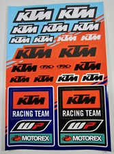 NEW Factory Effex KTM Racing OEM Sticker Decal Sheet Graphics Motorex WP 