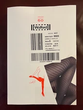 Wolford Hosiery Gabrielle Tights Diamond Black Siz Med 99 - 176 LBS  5'1" - 6'